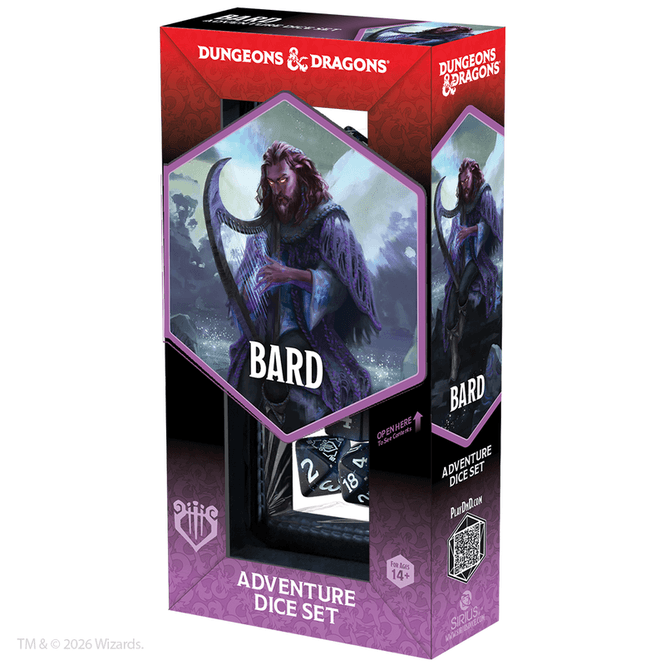 Hovedbilde D&D Adventure Dice Bard Blue/Black (14)
