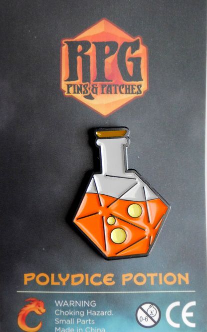 Hovedbilde RPG Pins: PolyDice Potion - Fireball (Orange)
