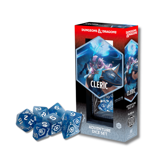 Hovedbilde D&D Adventure Dice Cleric Light Blue/Red (14)